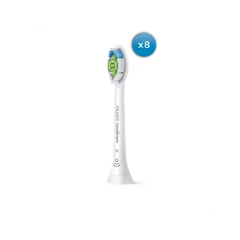 Toothbrush replacement heads Philips HX6068/87 Optimal White, 8 pcs, White, medium bristles, 3-month replace interval