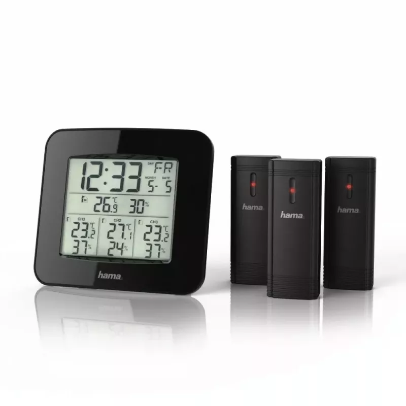 Hama “EWS-Trio” weather station, with three sensors, black