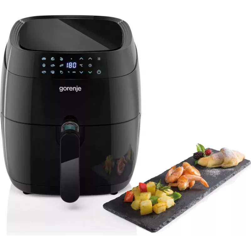 Hot air fryer Gorenje AF1409DB — 3.2 L capacity, 1400 W, LED display, min temp 90 °C, black