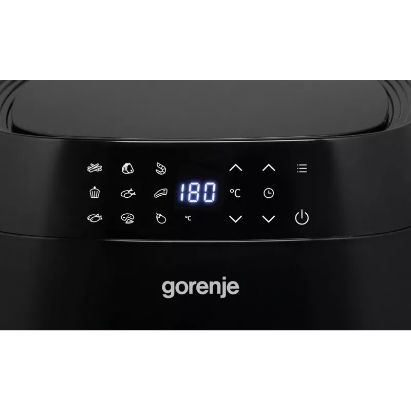 Hot air fryer Gorenje AF1409DB — 3.2 L capacity, 1400 W, LED display, min temp 90 °C, black