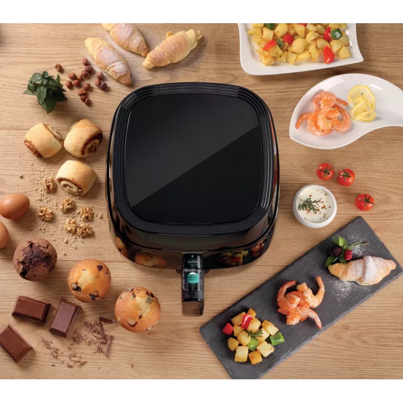 Hot air fryer Gorenje AF1409DB — 3.2 L capacity, 1400 W, LED display, min temp 90 °C, black