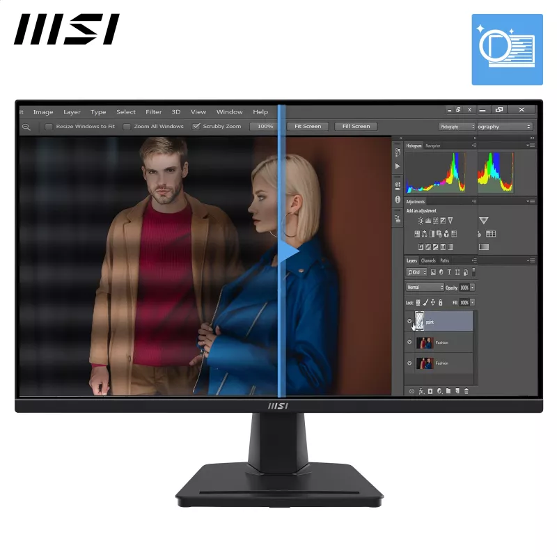 LCD monitor MSI Pro MP245G 23.8 inch Full HD (1920×1080), IPS, 4 ms, 300 cd/m², VESA, built-in speakers