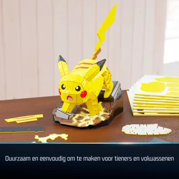 4D Build , Pokémon Pikachu 3D Model Kit, Pokémon Figure, Kanto First Partner Collection, Desk Décor, 201 Pieces, for Ages 12 & Up