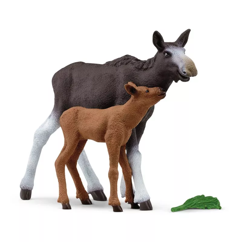 Figure set Schleich WILD LIFE Moose Family — realistic animal figurines, 3+ years, multicolour