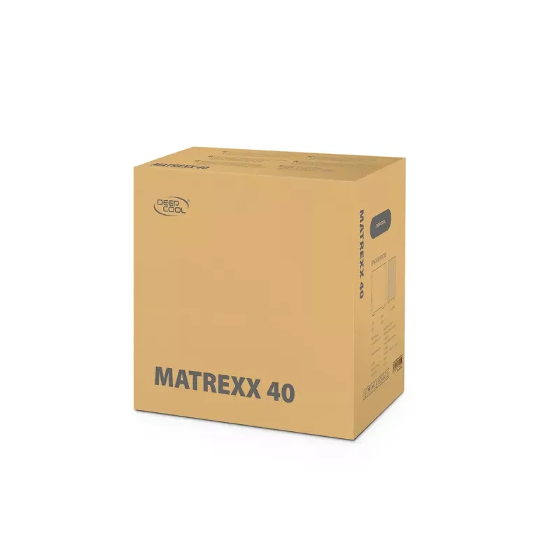 PC Case DeepCool MATREXX 40 3FS Micro Tower — Micro ATX/Mini-ITX, tempered glass, 3x140/2x120 fan support, GPU up to 320 mm, 2x3.5 inch + 2x2.5 inch, black