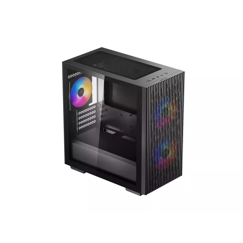 PC Case DeepCool MATREXX 40 3FS Micro Tower — Micro ATX/Mini-ITX, tempered glass, 3x140/2x120 fan support, GPU up to 320 mm, 2x3.5 inch + 2x2.5 inch, black