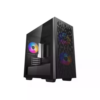 PC Case DeepCool MATREXX 40 3FS Micro Tower — Micro ATX/Mini-ITX, tempered glass, 3x140/2x120 fan support, GPU up to 320 mm, 2x3.5 inch + 2x2.5 inch, black
