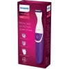 Bikini trimmer Philips Essential BRT383/15 — 3 length steps, AA battery, 120 min runtime, White/Violet