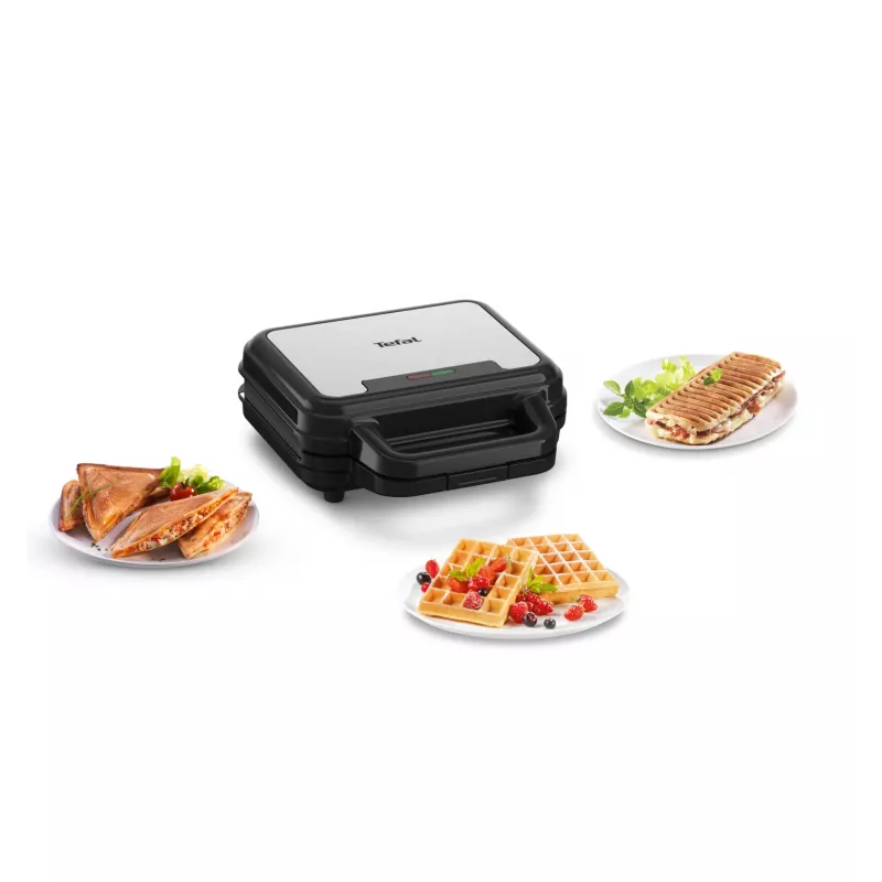 Tefal SW383D10 sandwich maker 700 W Black, Stainless steel