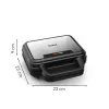 Tefal SW383D10 sandwich maker 700 W Black, Stainless steel