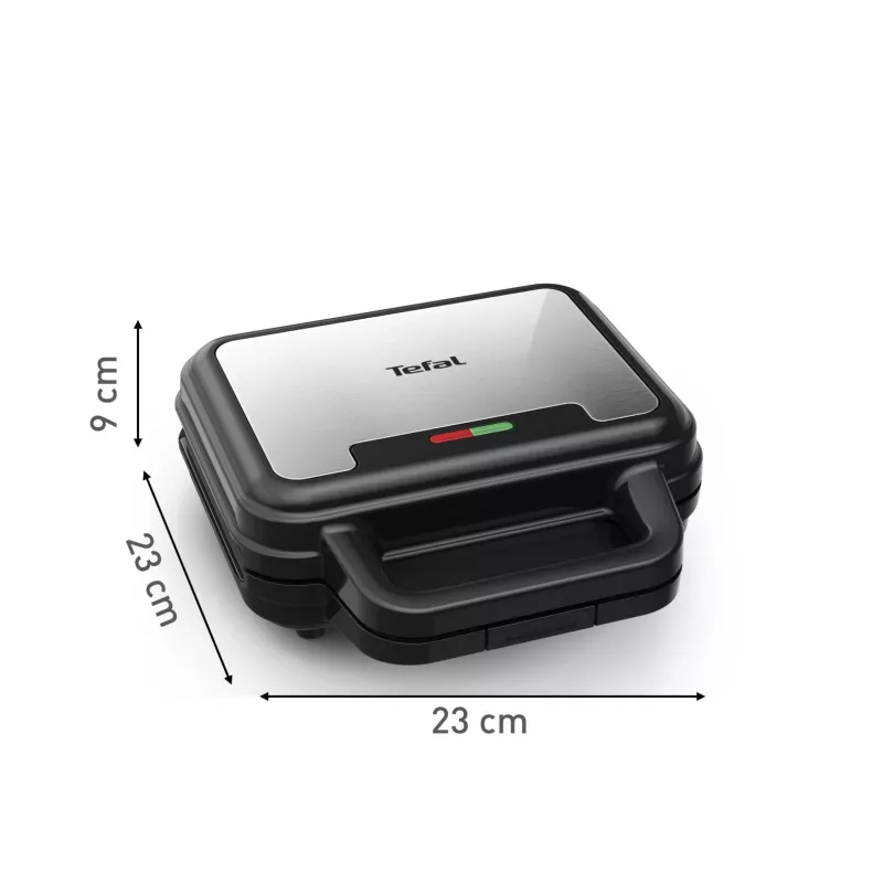 Tefal SW383D10 sandwich maker 700 W Black, Stainless steel