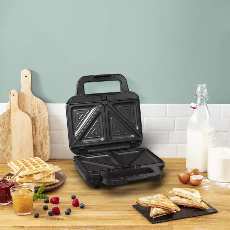 Tefal SW383D10 sandwich maker 700 W Black, Stainless steel