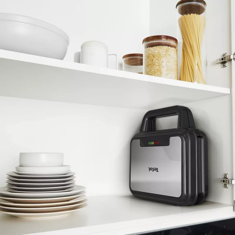 Tefal SW383D10 sandwich maker 700 W Black, Stainless steel