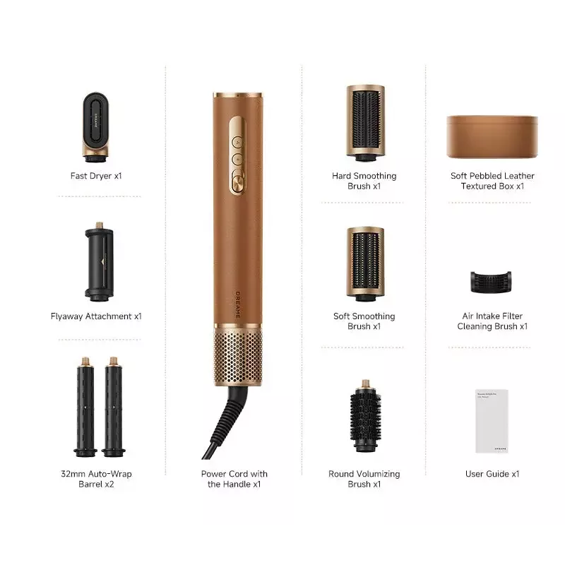 Dreame AirStyle Pro Hair styling kit Warm Black, Rose gold 1300 W 2.8 m