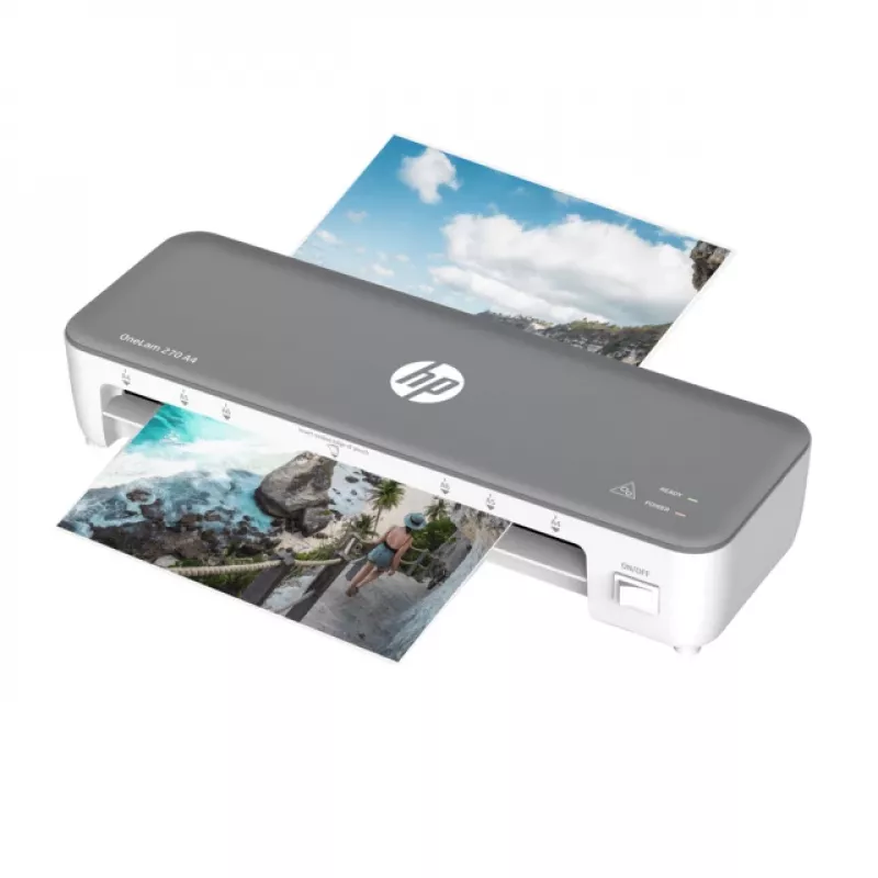 HP OneLam 270 A4 Hot laminator 270 mm/min Grey, White