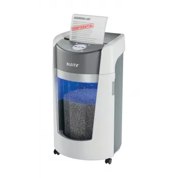 Leitz IQ OptiMax Office Micro Cut Paper Shredder Security P5 35L - White