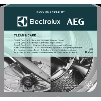 Detergent and limescale remover powder Electrolux M2GCP121 for dishwasher and washing machine, 12 pcs