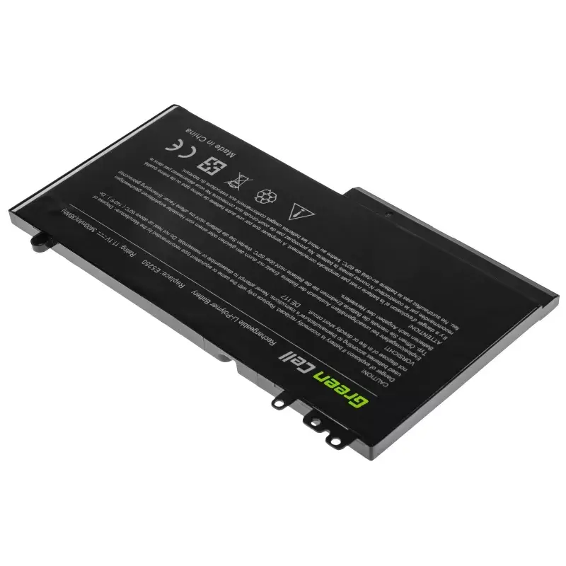 Battery Green Cell DE117 for DELL Latitude 11 3150/3160, 12/ E5250/E5270 — LiPo 11.1V 3400mAh, 4 cells, black