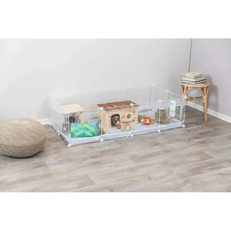 Cage Trixie Indoor Run TX-62460 for Guinea Pig/Rabbit, Metal, Grey, 1400×700×350 mm