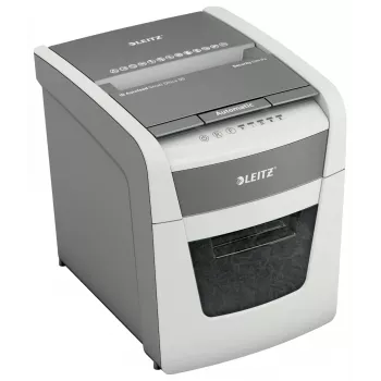 Paper shredder LEITZ IQ Autofeed Small Office50 P4 — micro-cut 4x28 mm, 50-sheet autofeed, 22 cm entry, 20 L bin