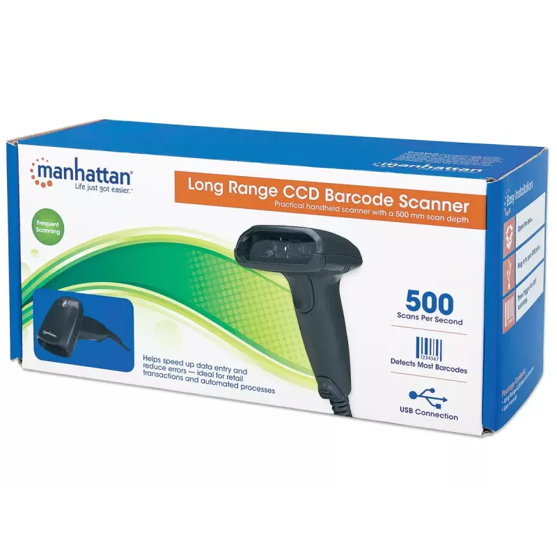 Handheld Barcode Scanner Manhattan Long Range CCD