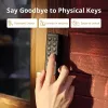 Smart door lock SwitchBot Keypad Touch — code and fingerprint access, black, CR123A batteries, wireless, 38×36×112 mm