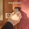 Smart door lock SwitchBot Keypad Touch — code and fingerprint access, black, CR123A batteries, wireless, 38×36×112 mm