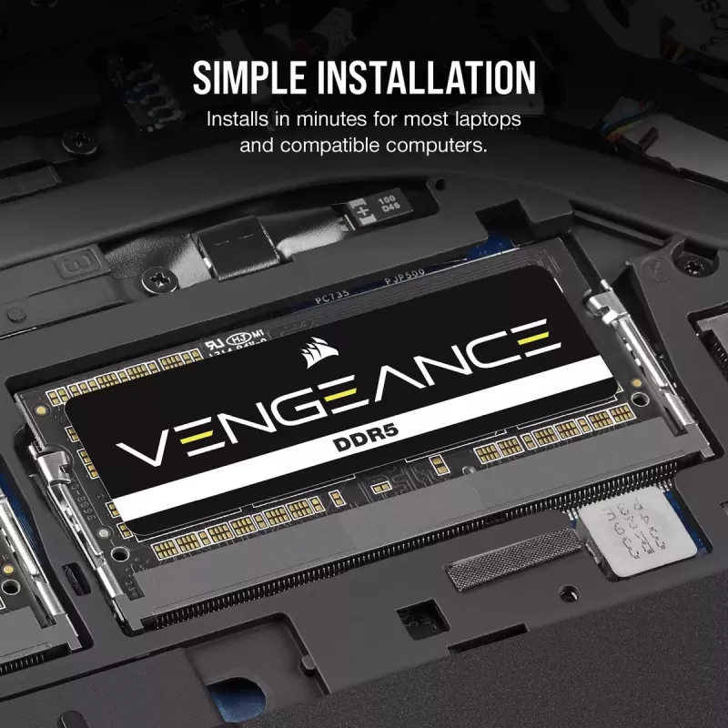 CORSAIR Vengeance DDR5 SDRAM 16GB 5200MHz CL44 SO DIMM 262-PIN