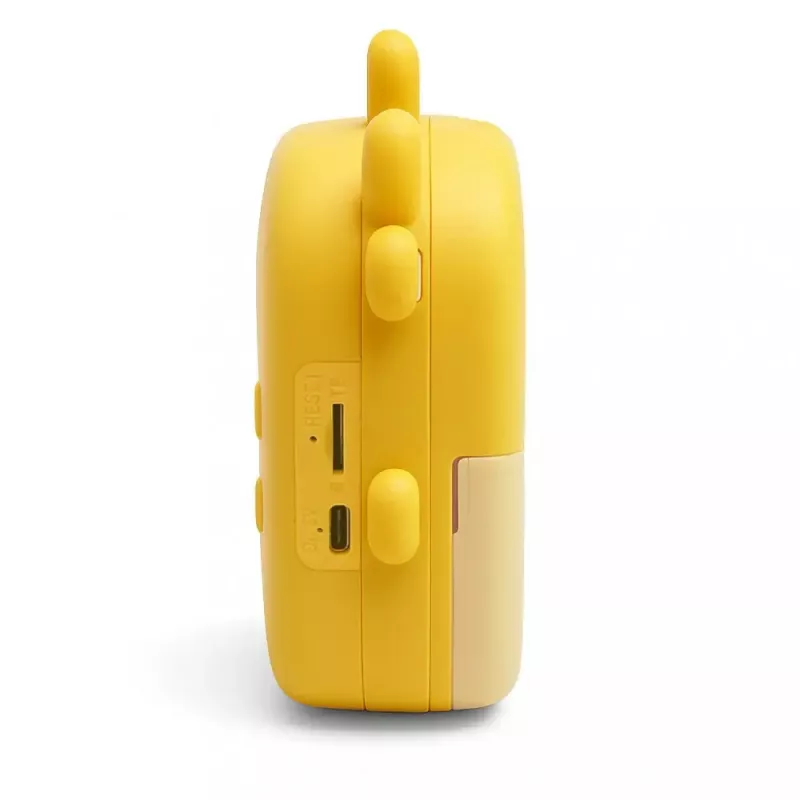 Children's digital camera MEDIA-TECH SNAPI MT4108 — 8 MP interpolated, 1280x720 LCD, 1000 mAh, USB-C, microSD slot, yellow