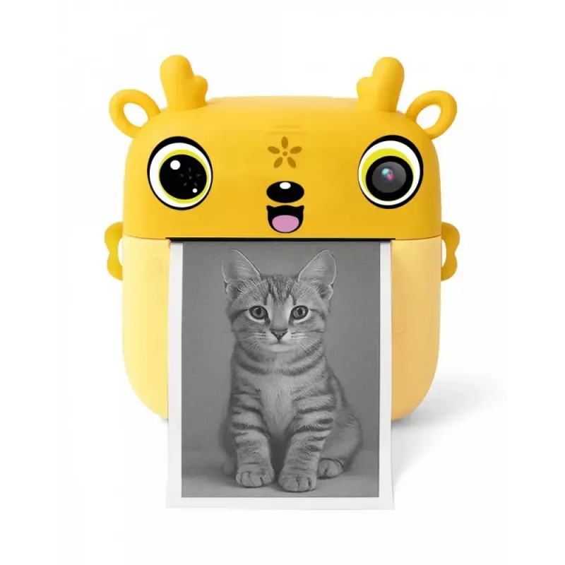Children's digital camera MEDIA-TECH SNAPI MT4108 — 8 MP interpolated, 1280x720 LCD, 1000 mAh, USB-C, microSD slot, yellow
