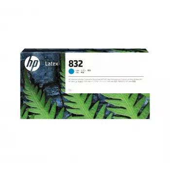 Ink cartridge HP 832 Cyan 1 L, latex-based, 1000 ml, single pack