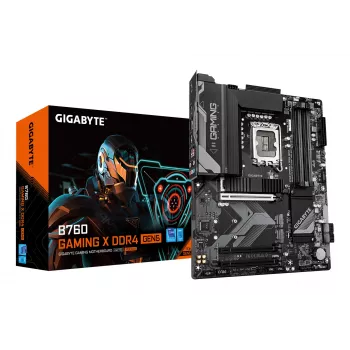 GIGABYTE B760 GAMING X DDR4 GEN5 Motherboard - Supports 14th Gen. Intel Core CPUs, 8+1+1 phases VRM, up to 5333MHz DDR4 (OC), 3xPCIe 4.0 M.2, 2.5GbE LAN, USB 3.2 Gen 2