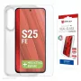 Clear tempered glass screen/back protector e.v.i. 02204 for Samsung Galaxy S25 FE, transparent, 1 pc