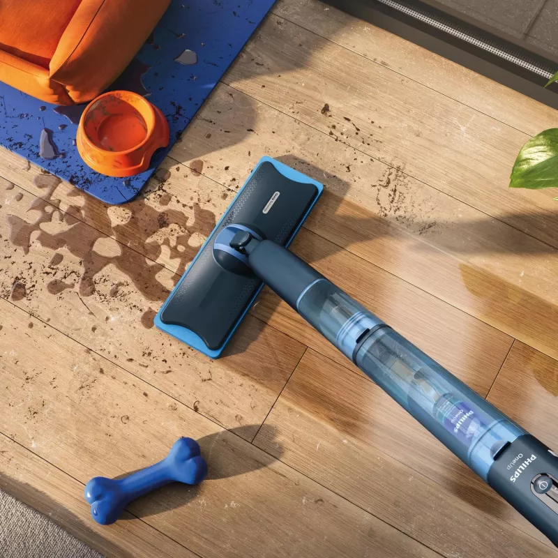 Philips 5000 series OneUp Electric Mop, Cordless mop, 0.178 L, Blue, 0.281 L, 70 min, 350 mm