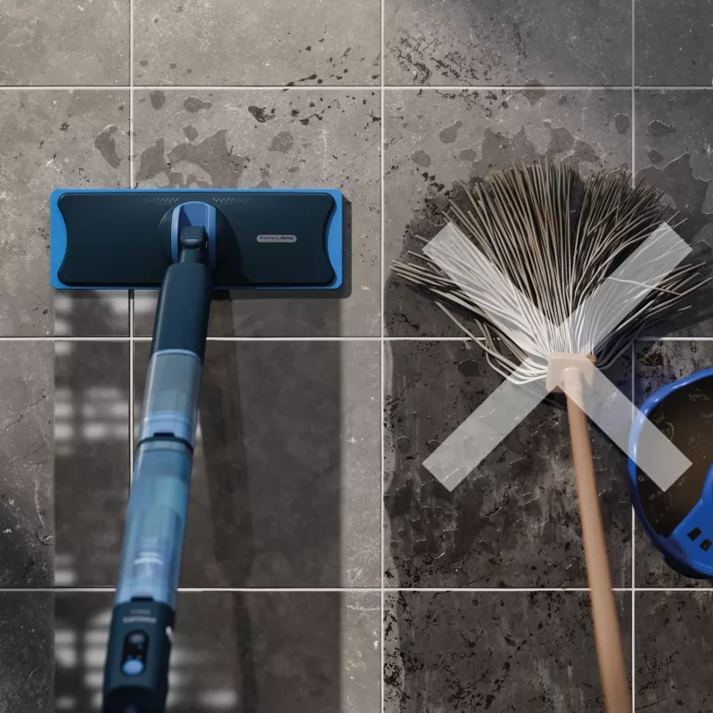 Philips 5000 series OneUp Electric Mop, Cordless mop, 0.178 L, Blue, 0.281 L, 70 min, 350 mm