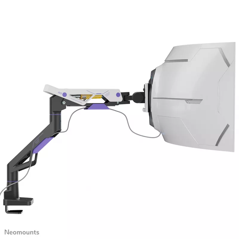 Neomounts DS70-256BL1 gaming monitor arm for 24–57 inch screens, gas spring, Topfix, 30 kg capacity, VESA 75–200 mm