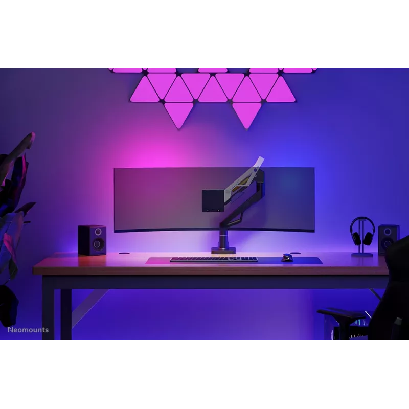 Neomounts DS70-256BL1 gaming monitor arm for 24–57 inch screens, gas spring, Topfix, 30 kg capacity, VESA 75–200 mm