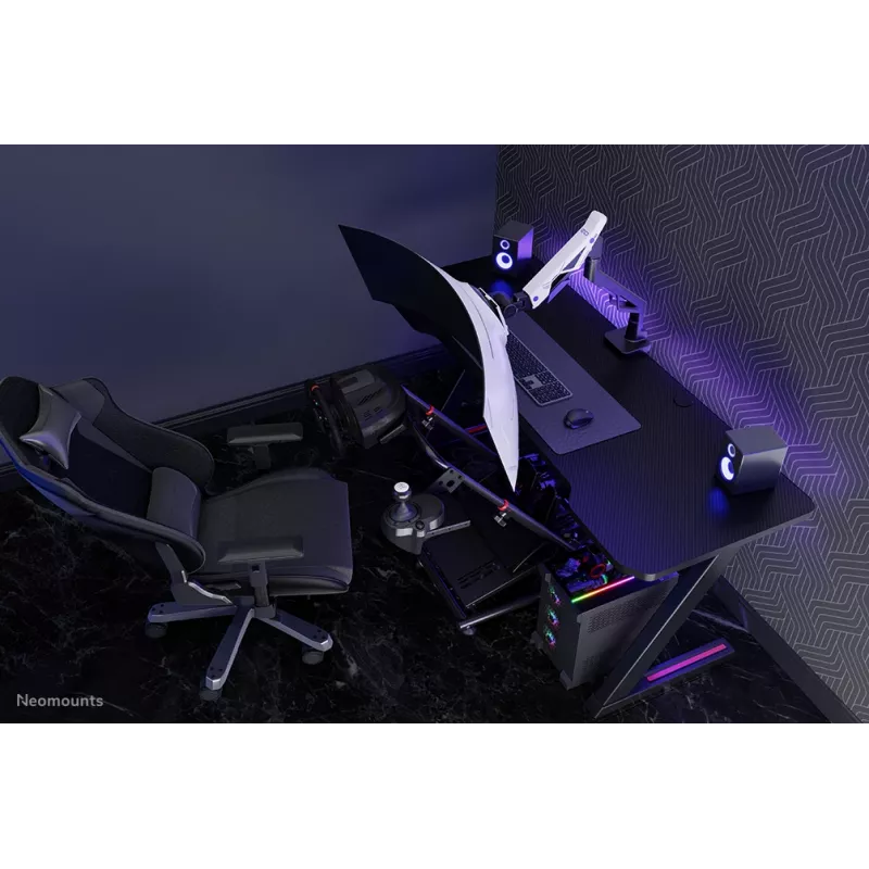 Neomounts DS70-256BL1 gaming monitor arm for 24–57 inch screens, gas spring, Topfix, 30 kg capacity, VESA 75–200 mm