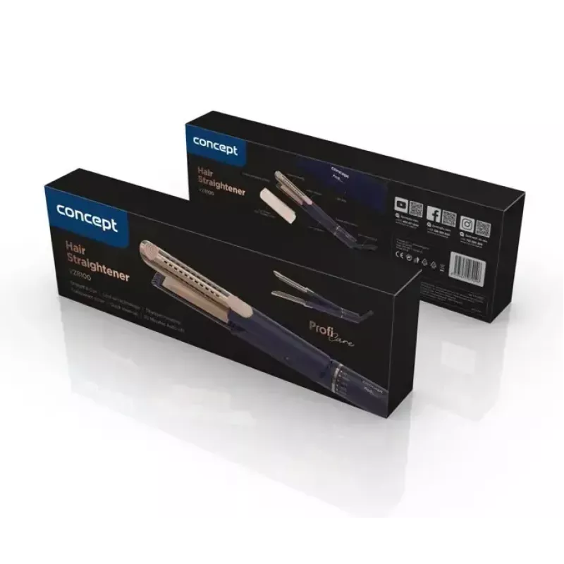 Concept Profi Care VZ8100 hair straightener, blue/gold