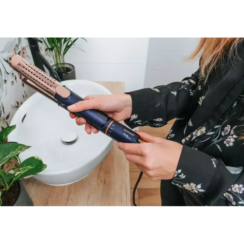 Concept Profi Care VZ8100 hair straightener, blue/gold