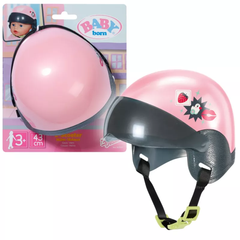 Doll Helmet ZAPF BABY born E-Scooter Helmet 43 cm — textile/plastic, multicolour, age 3–12