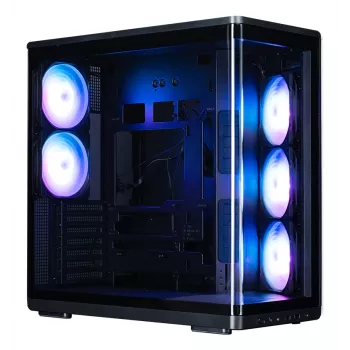 ZALMAN P60 BLACK PC Midi Tower case — ATX/Mini-ITX, tempered glass, 3x120mm side + 2x120mm rear fans, 290×475×478 mm