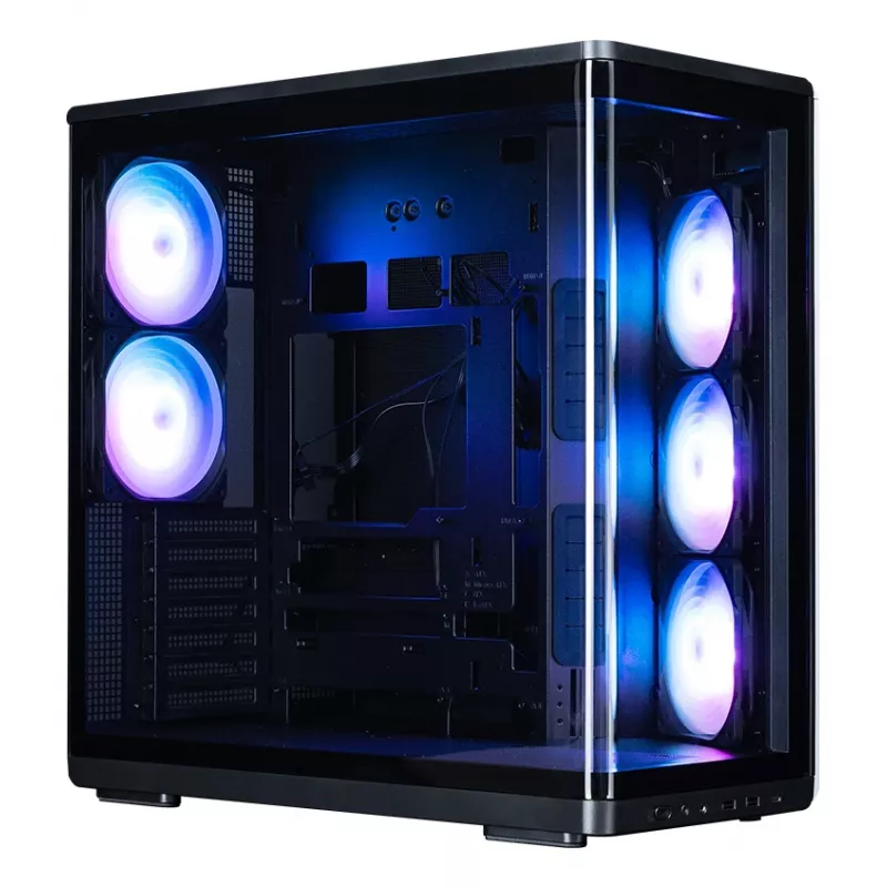 ZALMAN P60 BLACK PC Midi Tower case — ATX/Mini-ITX, tempered glass, 3x120mm side + 2x120mm rear fans, 290×475×478 mm