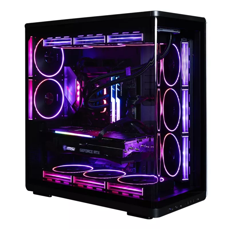 ZALMAN P60 BLACK PC Midi Tower case — ATX/Mini-ITX, tempered glass, 3x120mm side + 2x120mm rear fans, 290×475×478 mm