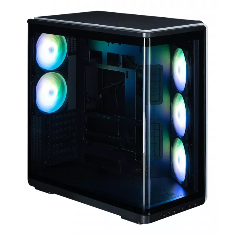 ZALMAN P60 BLACK PC Midi Tower case — ATX/Mini-ITX, tempered glass, 3x120mm side + 2x120mm rear fans, 290×475×478 mm