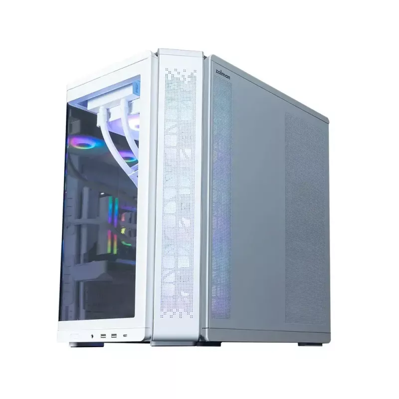 PC case ZALMAN P60 Mid-Tower with 5x ARGB fans, white
