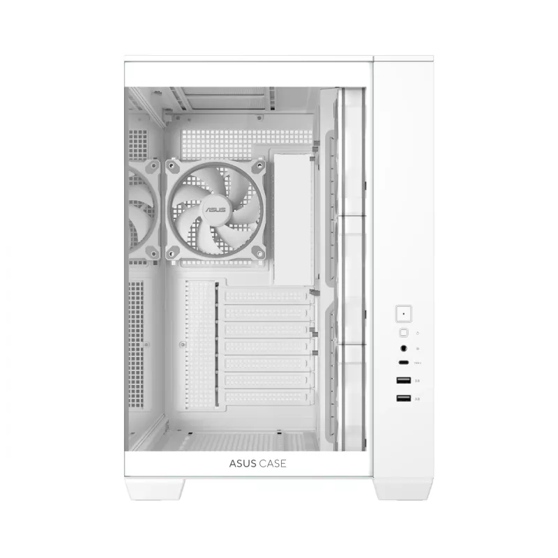 PC case ASUS A32 PLUS/WT/TG/ARGB Mid Tower, white, ATX, tempered glass, ARGB, USB-C, supports up to 420 mm GPU
