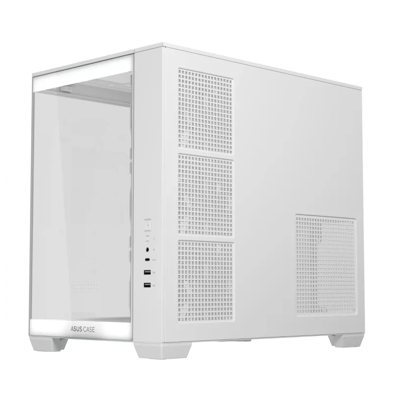 PC case ASUS A32 PLUS/WT/TG/ARGB Mid Tower, white, ATX, tempered glass, ARGB, USB-C, supports up to 420 mm GPU