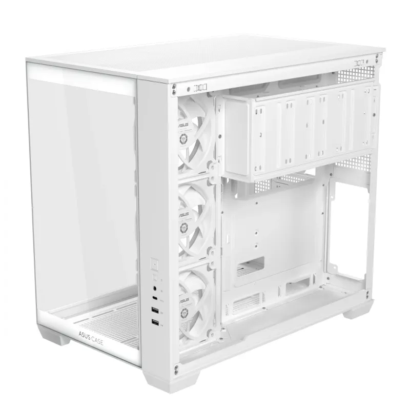 PC case ASUS A32 PLUS/WT/TG/ARGB Mid Tower, white, ATX, tempered glass, ARGB, USB-C, supports up to 420 mm GPU