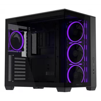 PC case ASUS A32 PLUS ATX, black — tempered glass, RGB fans, USB-C, supports ATX/Micro-ATX/Mini-ITX